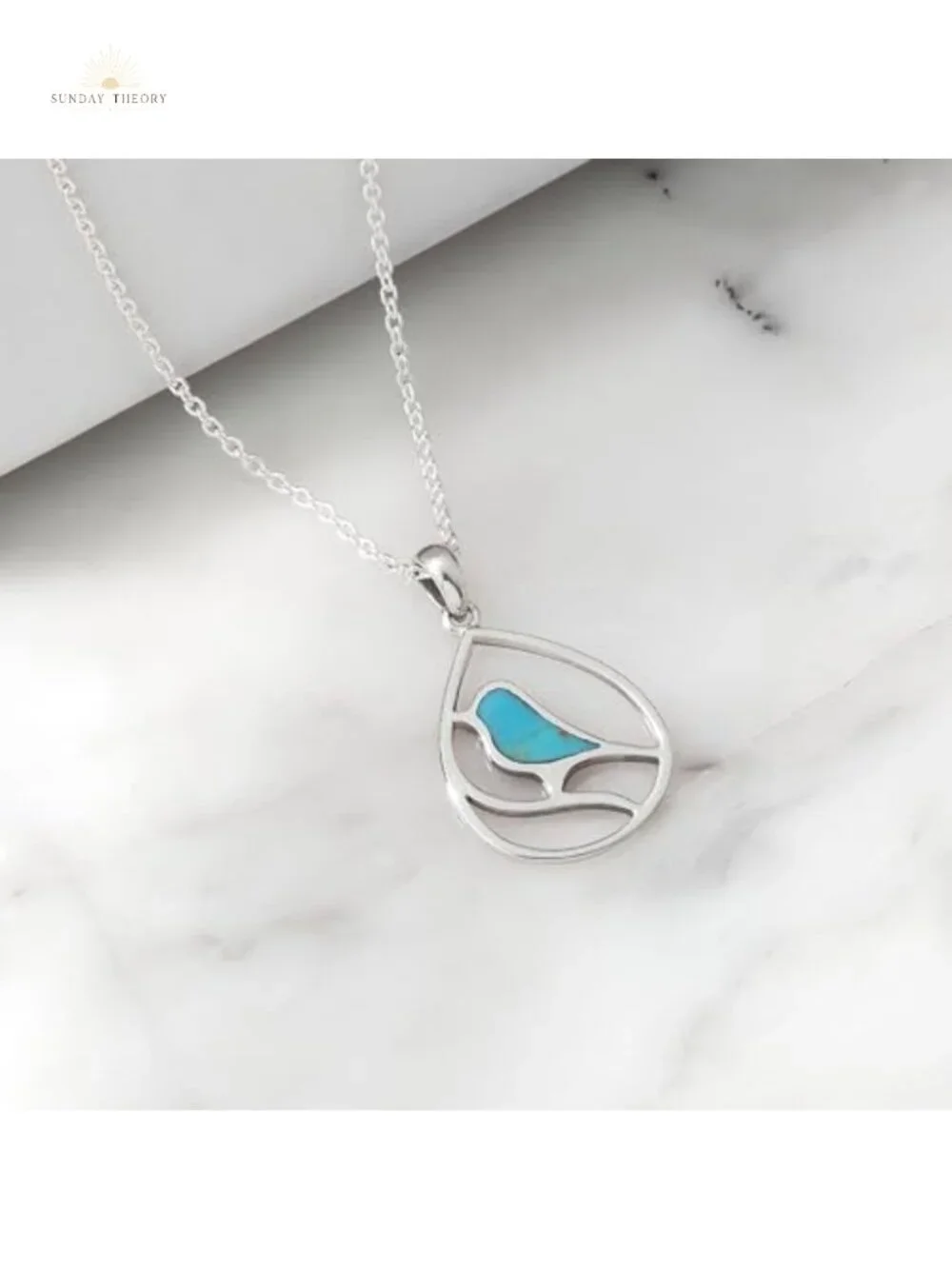 Sterling Silver Bird Pendant Necklace 16